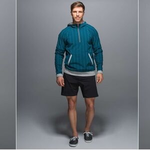 Lululemon Sundown And Sunup Teal and Gray Reversible Hooded Jacket, L